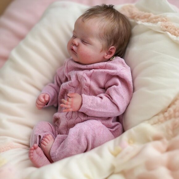 Other - Realistic Reborn Baby Doll Girl 18 Inch Sleeping Newborn Lifelike Cloth Body